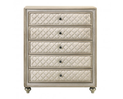 ACME - Lucienne Chest in Beige Velvet