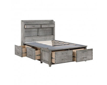 ACME - Veda Full Bed with Storage in Gray