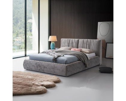 ACME Onfroi EK Bed - Gray Velvet