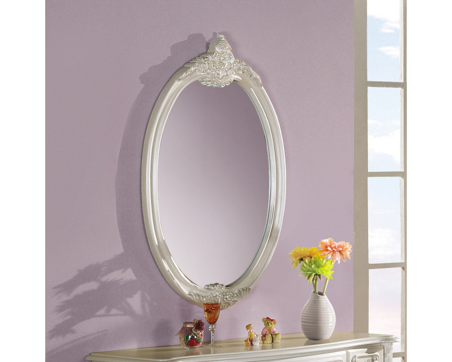 ACME - Pearl Mirror in Pearl White (BD02434)