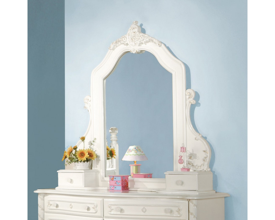 ACME - Pearl Mirror in Pearl White (BD02437)