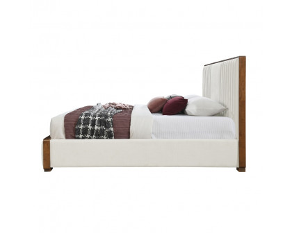 ACME Kaleea EK Bed - Beige Chenille/Walnut