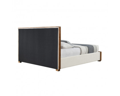 ACME Kaleea EK Bed - Beige Chenille/Walnut