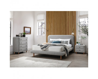 ACME Cleo Queen Bed - Gray Boucle