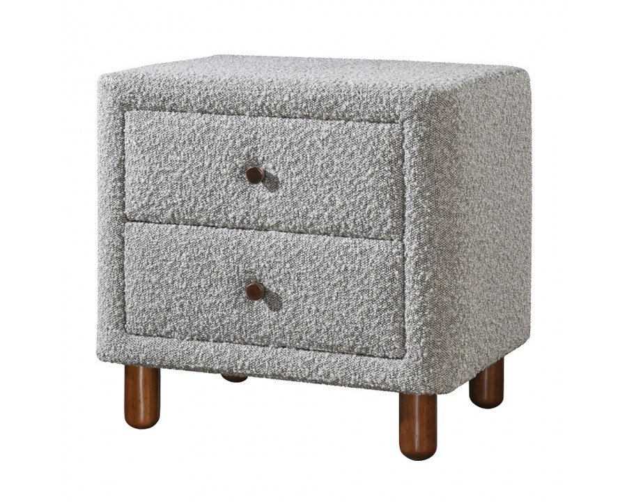 ACME Cleo Nightstand - Gray Boucle