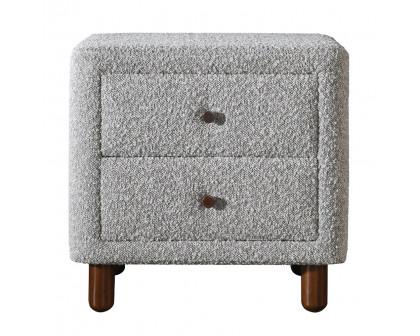 ACME Cleo Nightstand - Gray Boucle