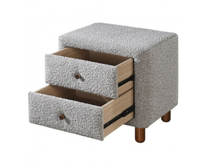 ACME Cleo Nightstand - Gray Boucle