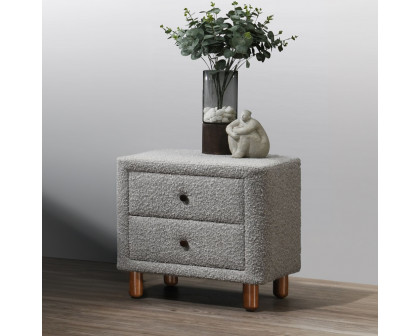 ACME Cleo Nightstand - Gray Boucle