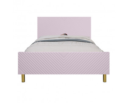 ACME - Gaines Full Bed in Pink High Gloss