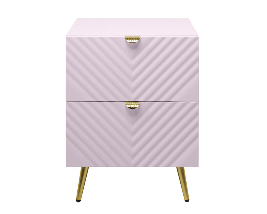 ACME Gaines Nightstand - Pink High Gloss