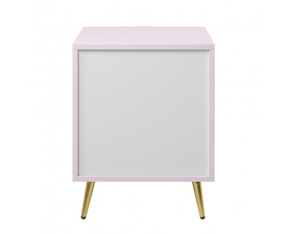 ACME Gaines Nightstand - Pink High Gloss