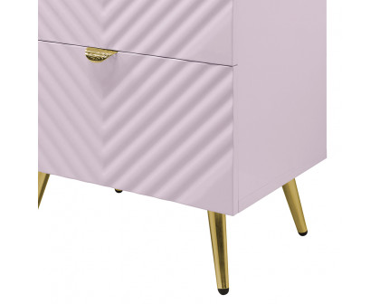 ACME Gaines Nightstand - Pink High Gloss