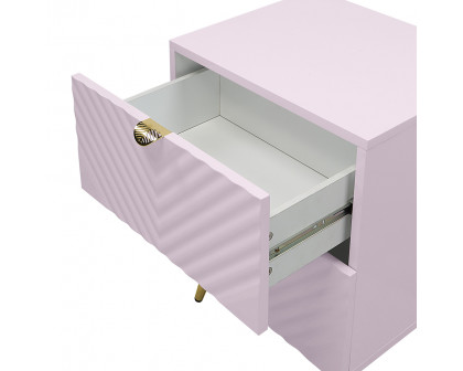 ACME Gaines Nightstand - Pink High Gloss