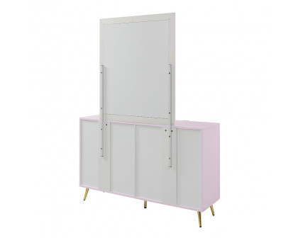 ACME Gaines Mirror - Pink High Gloss