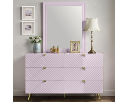 ACME Gaines Mirror - Pink High Gloss