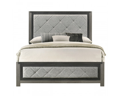 ACME Casimiro Queen Bed - Gray Linen/Gray