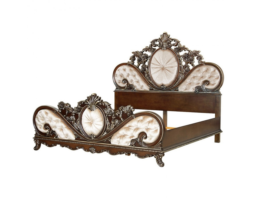 ACME Devany Queen Bed - Cream Cherry