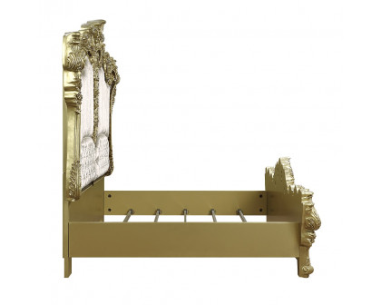 ACME - Desiderius Eastern King Bed in Antique Gold/Hand Painted Brown