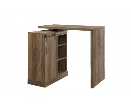 ACME - Quillon Bar Table in Rustic Oak