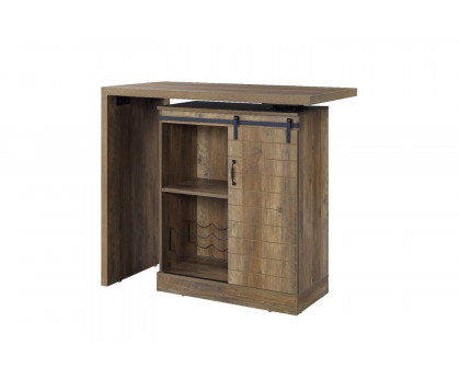 ACME - Quillon Bar Table in Rustic Oak