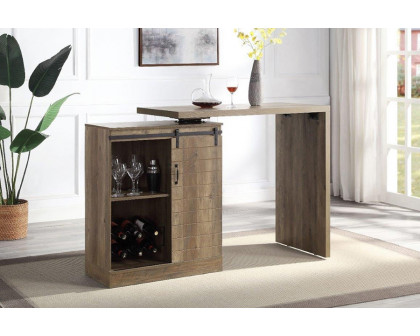 ACME - Quillon Bar Table in Rustic Oak