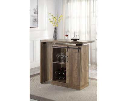 ACME - Quillon Bar Table in Rustic Oak