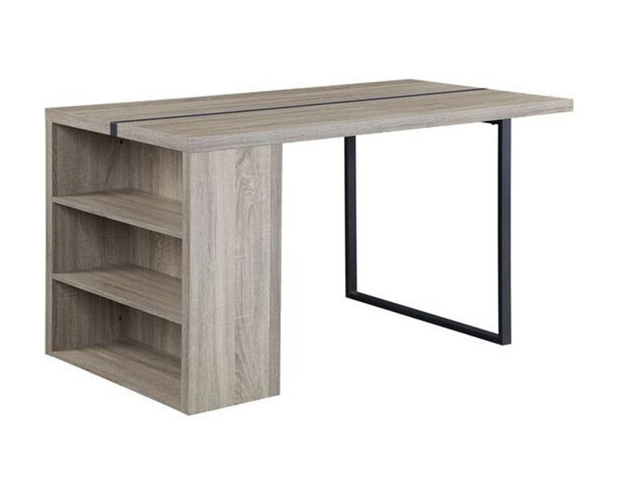 ACME - Patwin Dining Table in Gray Oak/Black