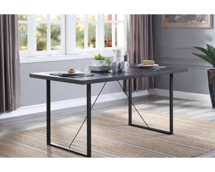 ACME - Nakula Dining Table in Gray Oak/Black