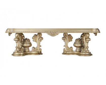 ACME - Seville Dining Table with Pedestal Base in Gold