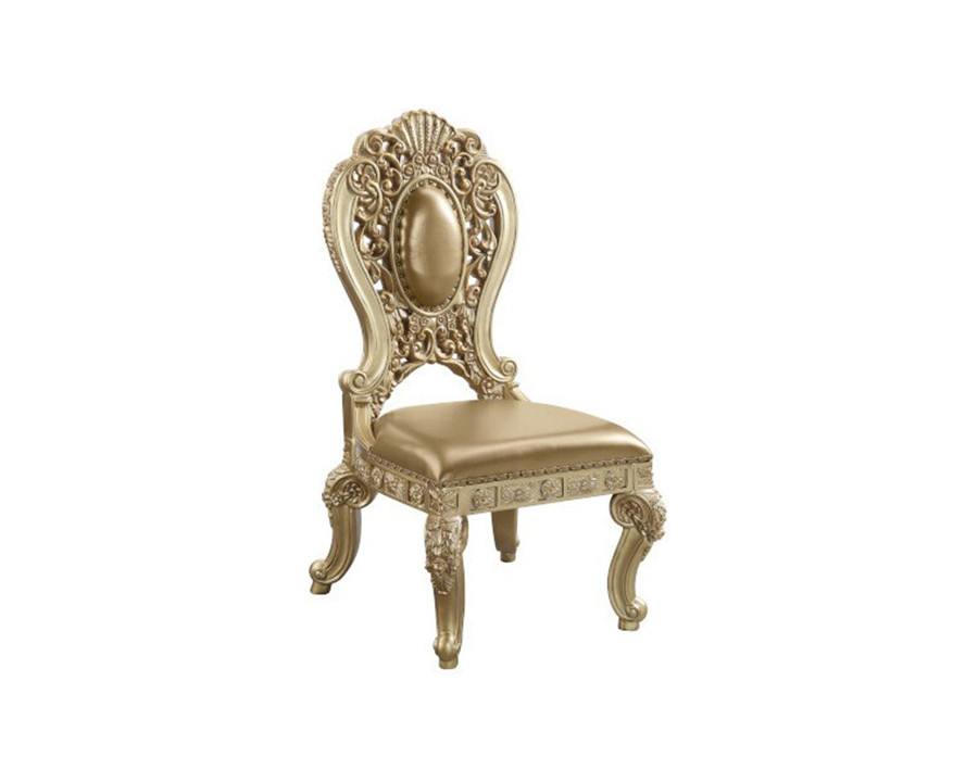 ACME - Seville Side Chair (Set-2) in Gold