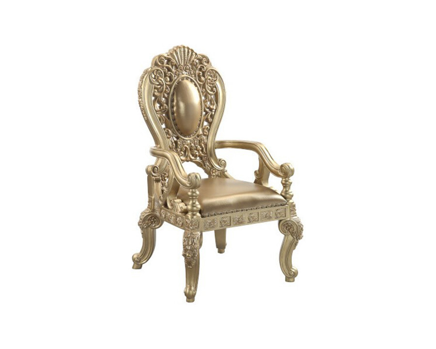 ACME - Seville Arm Chair (Set-2) in Gold