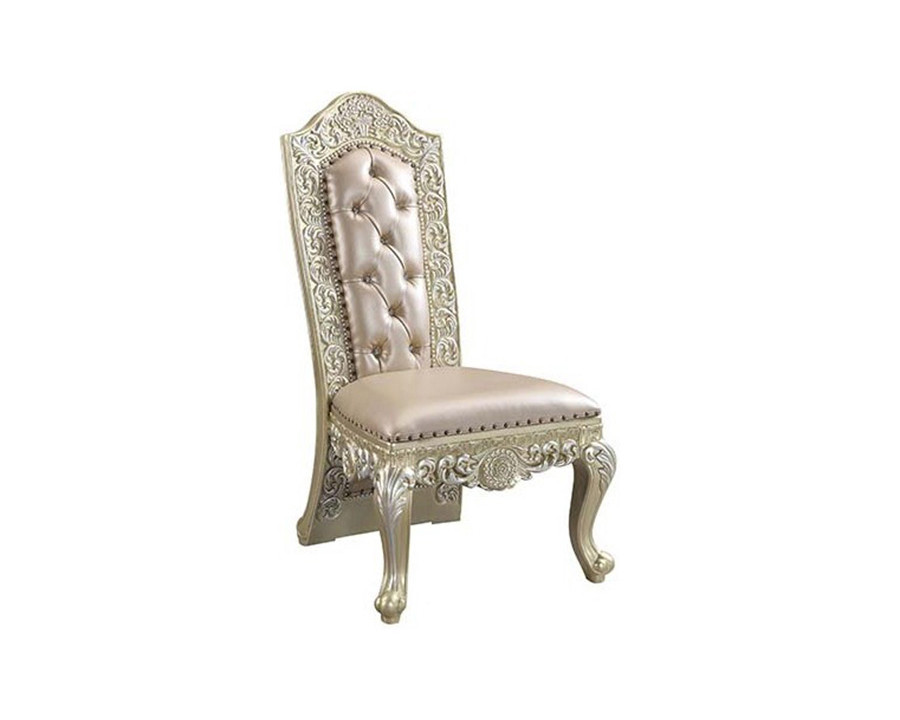 ACME - Vatican Side Chair (Set-2) in Champagne Silver