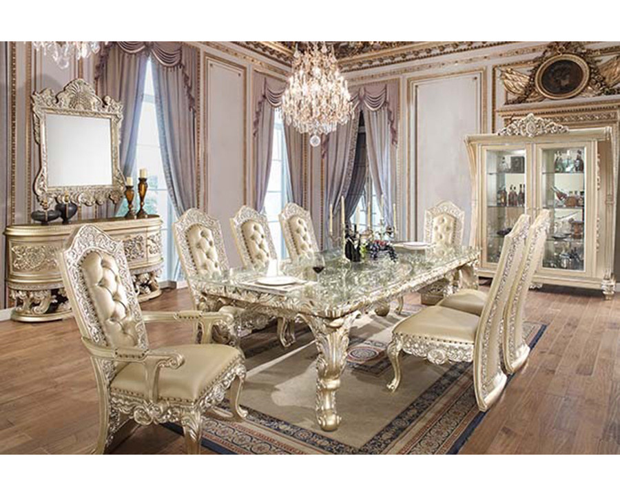 ACME - Vatican Arm Chair (Set-2) in Champagne Silver