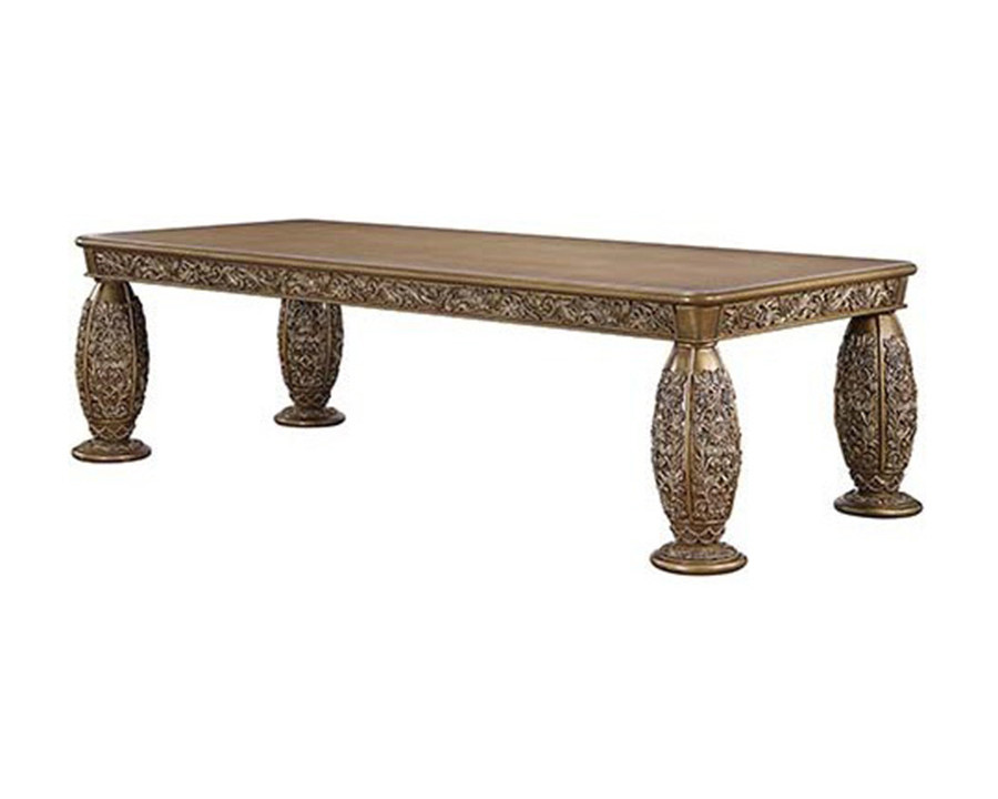 ACME - Constantine Dining Table in Brown/Gold