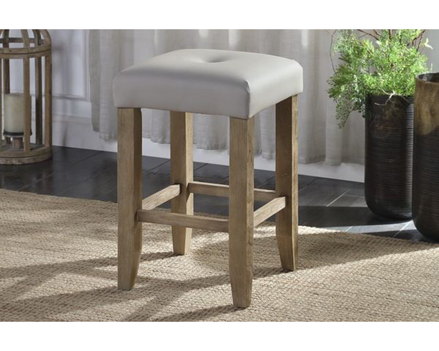 ACME - Charnell Counter Height Stool (Set-2) in Gray/Oak