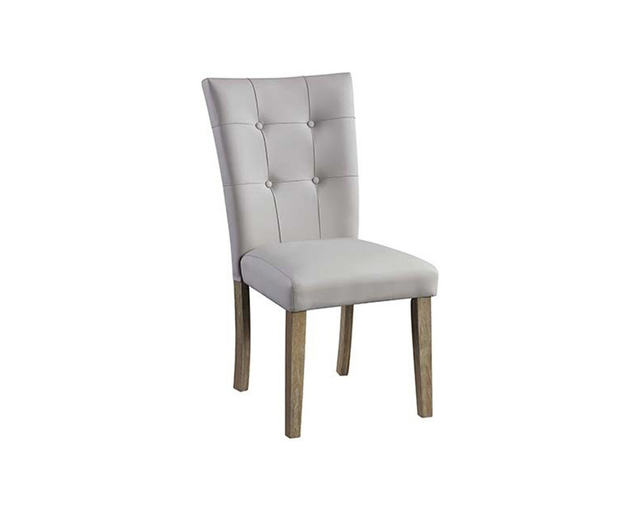 ACME - Charnell Side Chair (Set-2) in Gray/Oak