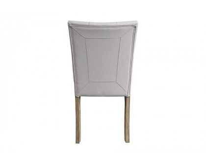 ACME - Charnell Side Chair (Set-2) in Gray/Oak