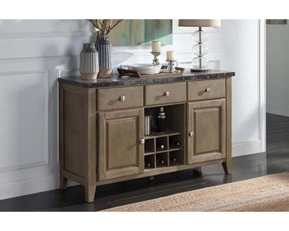 ACME - Charnell Server in Marble Top/Oak