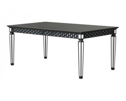 ACME - Varian II Dining Table in Mirrored/Black