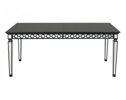 ACME - Varian II Dining Table in Mirrored/Black