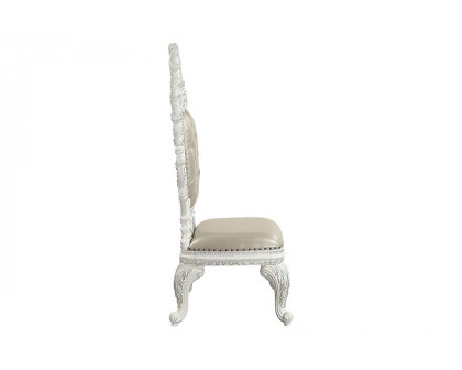 ACME - Vanaheim Side Chair (Set-2) in Beige/Antique White