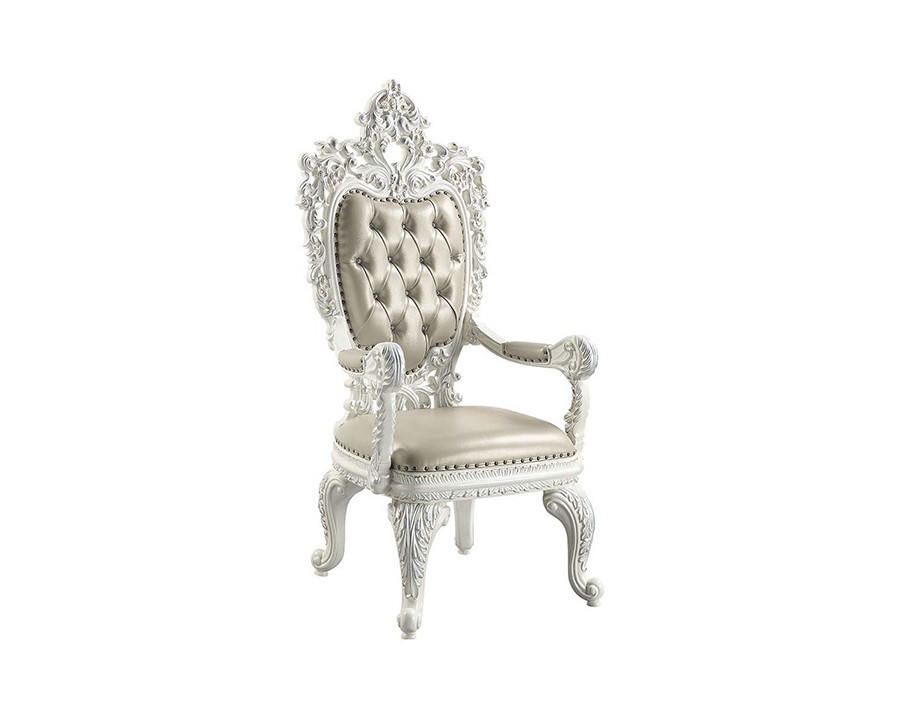 ACME - Vanaheim Arm Chair (Set-2) in Beige/Antique White