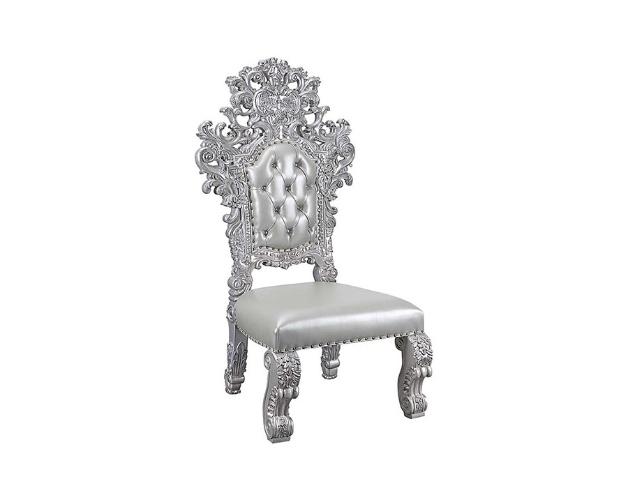 ACME - Valkyrie Side Chair (Set-2) in Antique Platinum