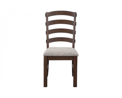 ACME - Pascaline Side Chair (Set-2) in Gray/Rustic Brown/Oak