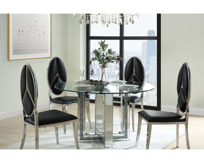 ACME - Noralie Dining Table in Mirrored/Faux Diamonds (DN00715)