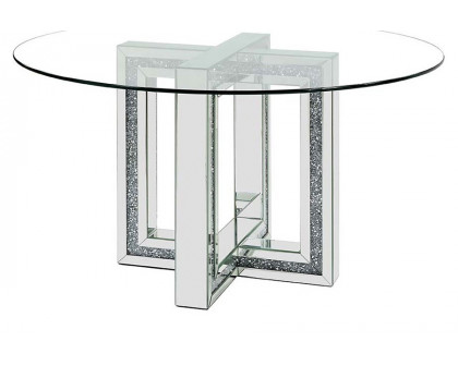 ACME - Noralie Dining Table in Mirrored/Faux Diamonds (DN00715)