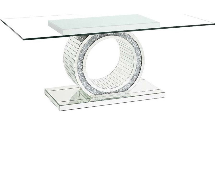 ACME - Noralie Dining Table in Mirrored/Faux Diamonds (DN00720)