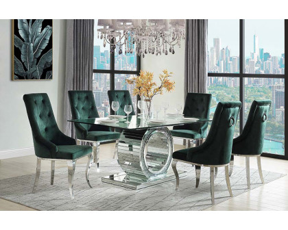 ACME - Noralie Dining Table in Mirrored/Faux Diamonds (DN00720)