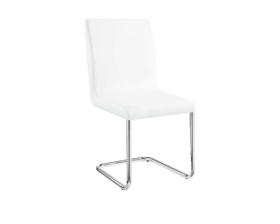 ACME - Palton Side Chair (Set-2) in White/Chrome