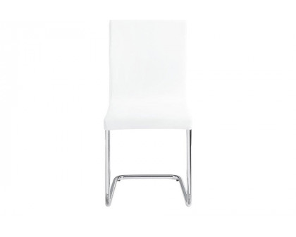 ACME - Palton Side Chair (Set-2) in White/Chrome